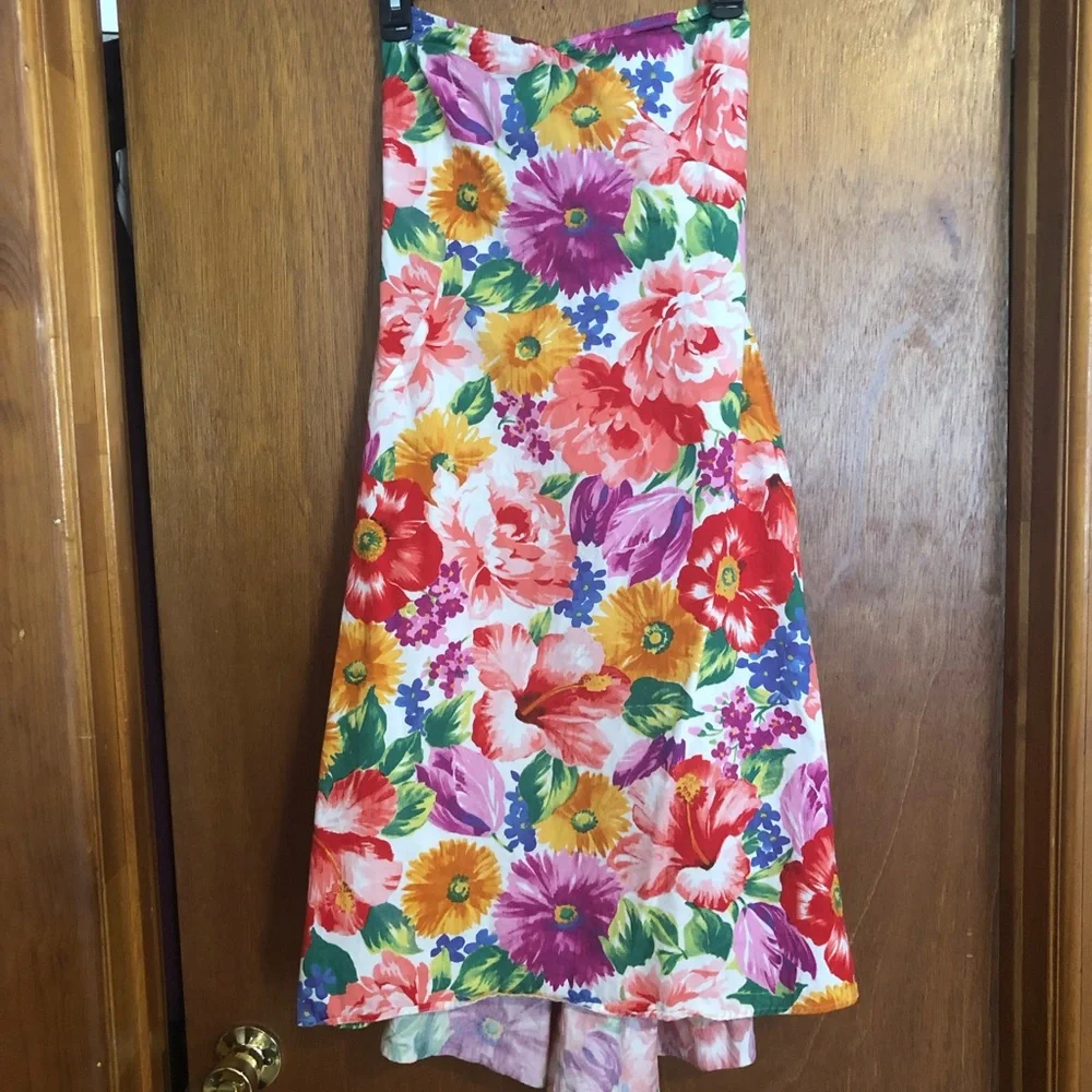 Dolce and Gabbana vintage floral strapless dress - Picture 4 of 11